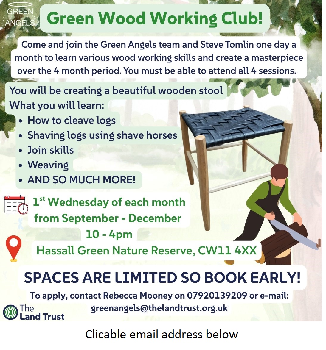 Green Wood Working Club flyer