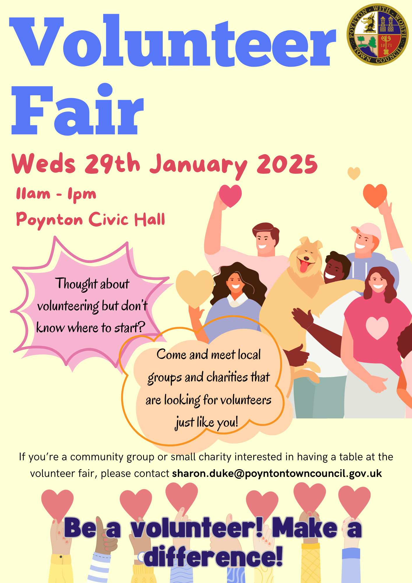 Volunteer Fair Poynton Poster