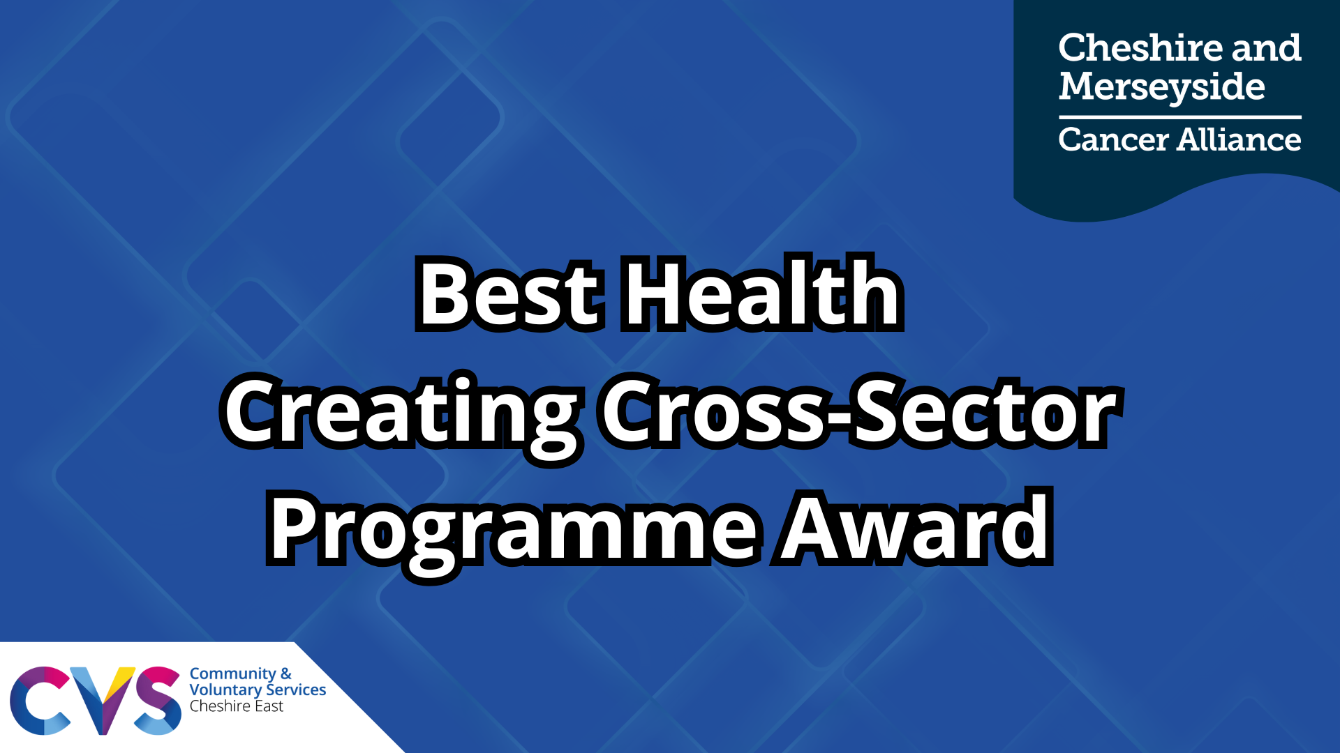 Best Health Creating-Cross-Sector Programme Award blue graphic